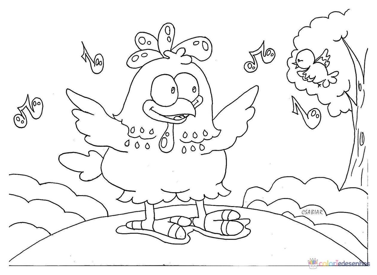 Galinha Pintadinha para colorir