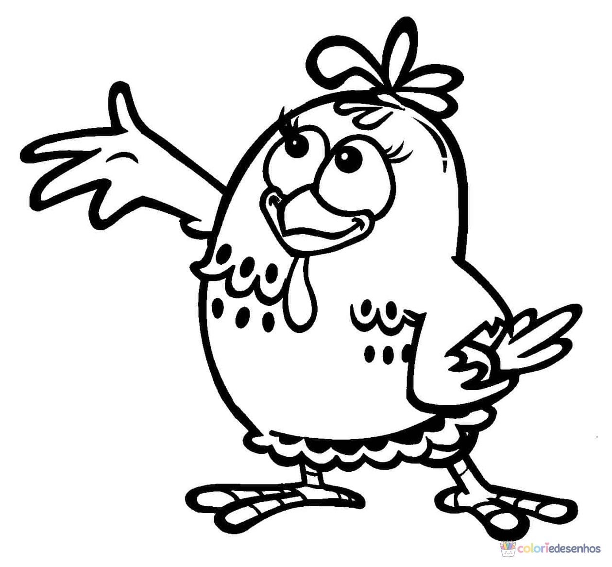 Galinha Pintadinha para colorir