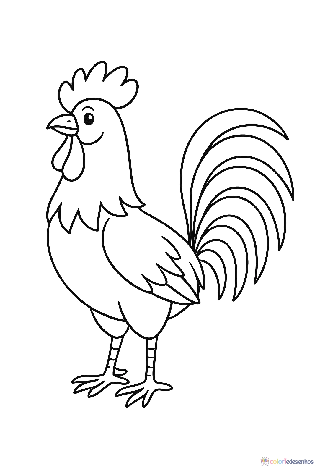 Desenhos de Galo para colorir
