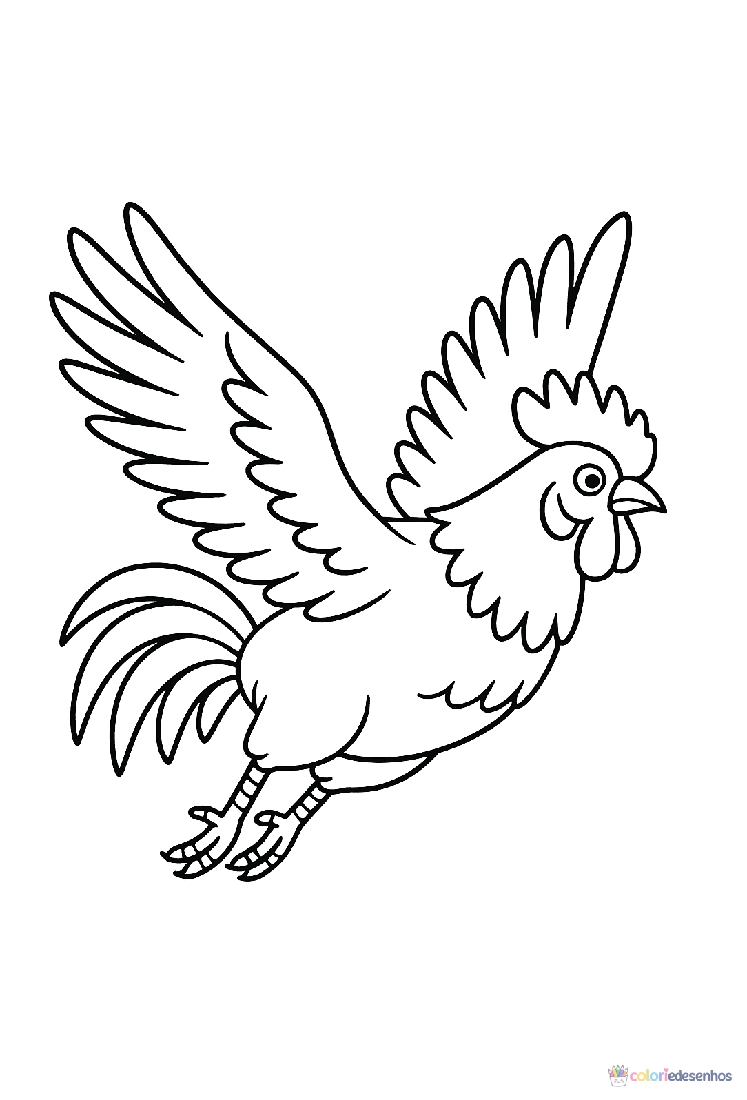 Galo para colorir