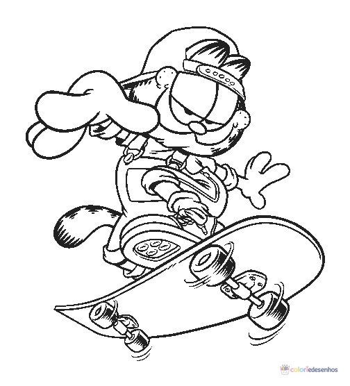 Desenhos de Garfield para colorir