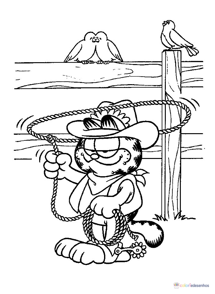 Garfield para colorir