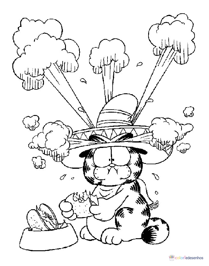 Garfield para colorir