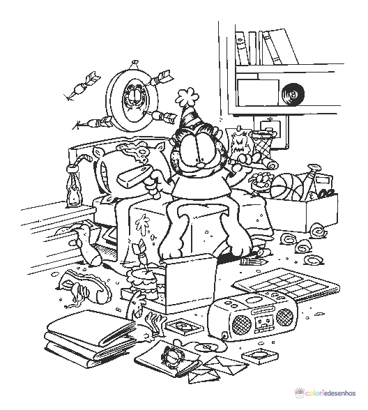 Garfield para colorir