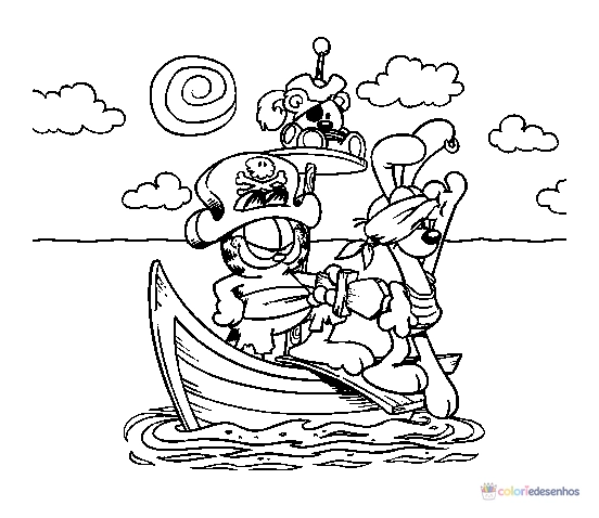 Garfield para colorir