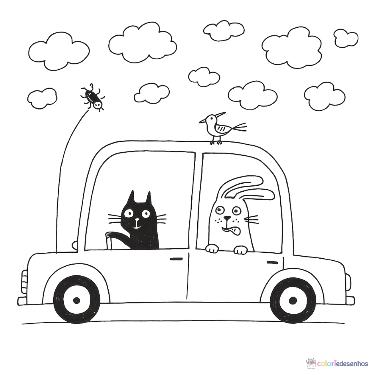 Carros para colorir