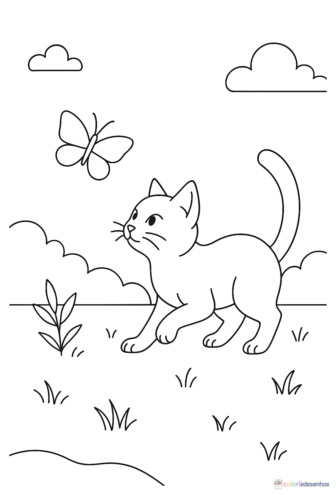 Gato para colorir
