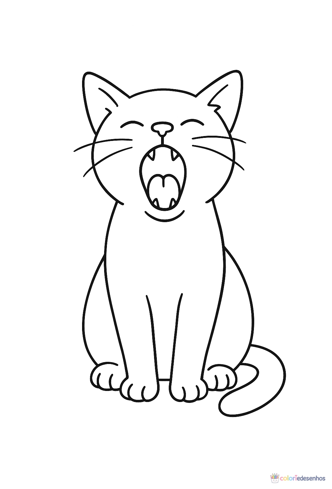 Gato para colorir