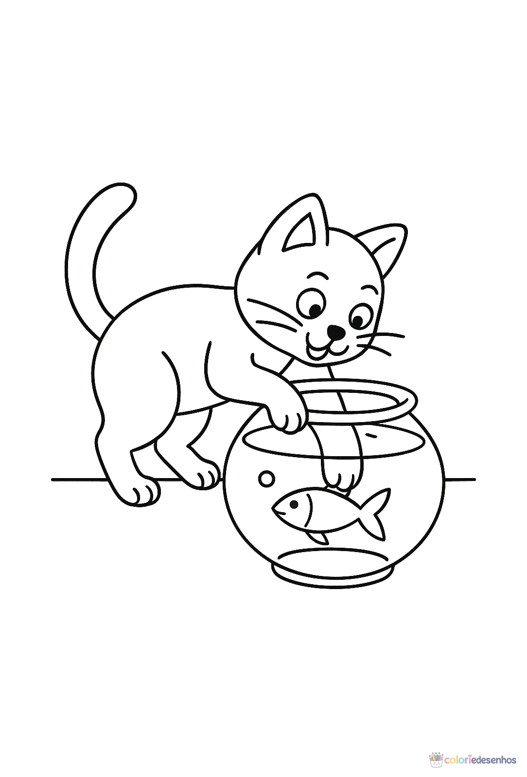 Gato para colorir