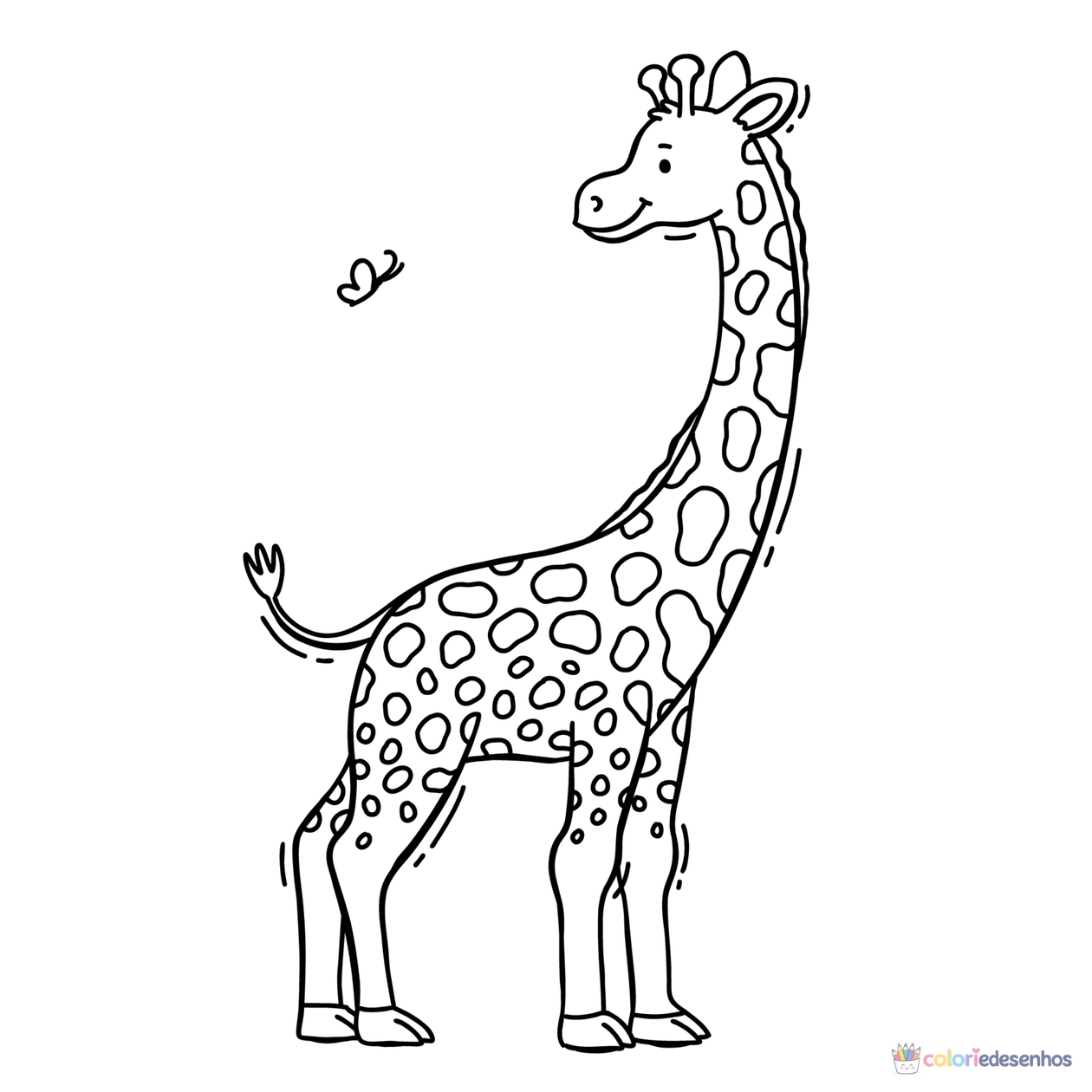 Girafa para colorir