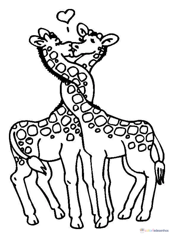 Girafas para colorir