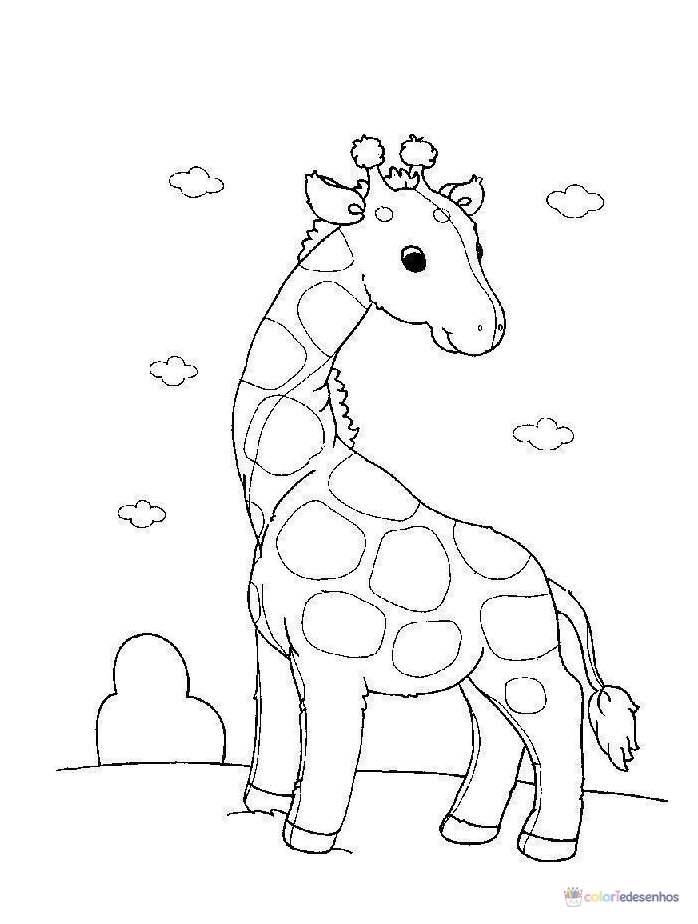 Girafas para colorir