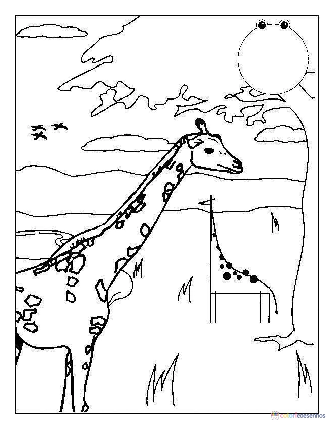 Girafas para colorir