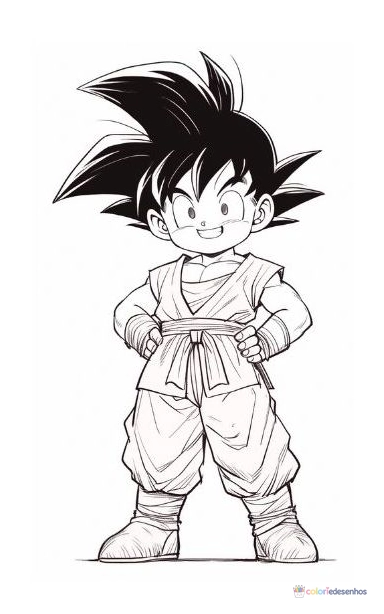 Goku para colorir
