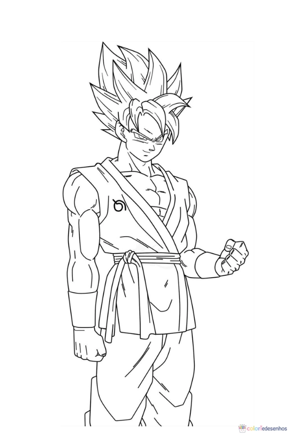 Desenhos do Goku para imprimir e colorir para colorir