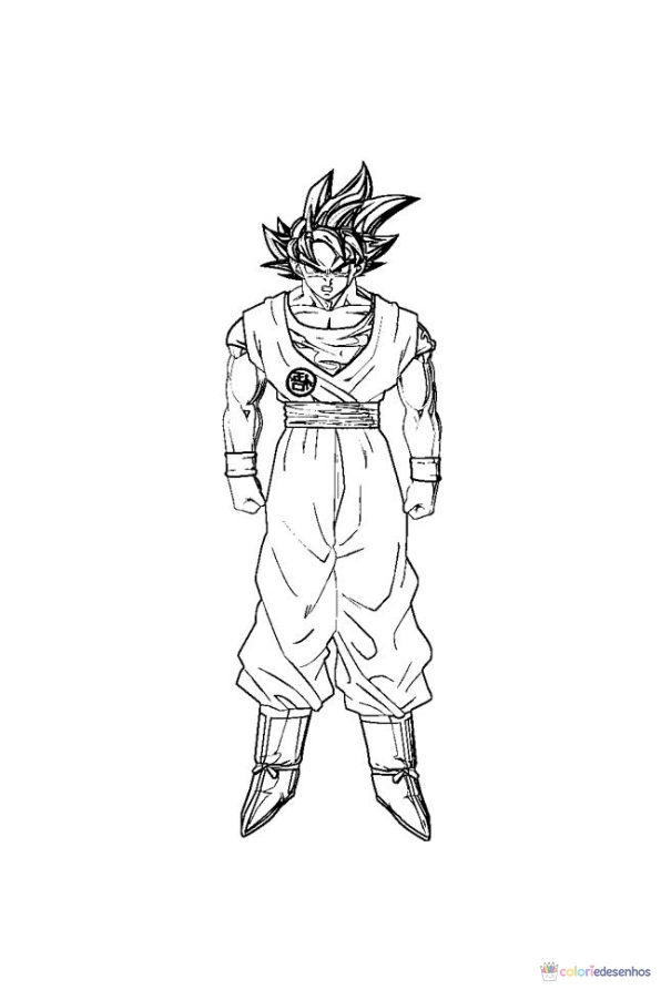Desenhos do Goku para imprimir e colorir para colorir