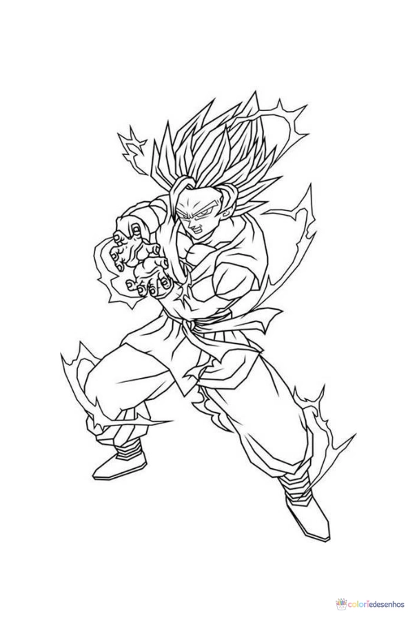 Desenhos do Goku para imprimir e colorir para colorir
