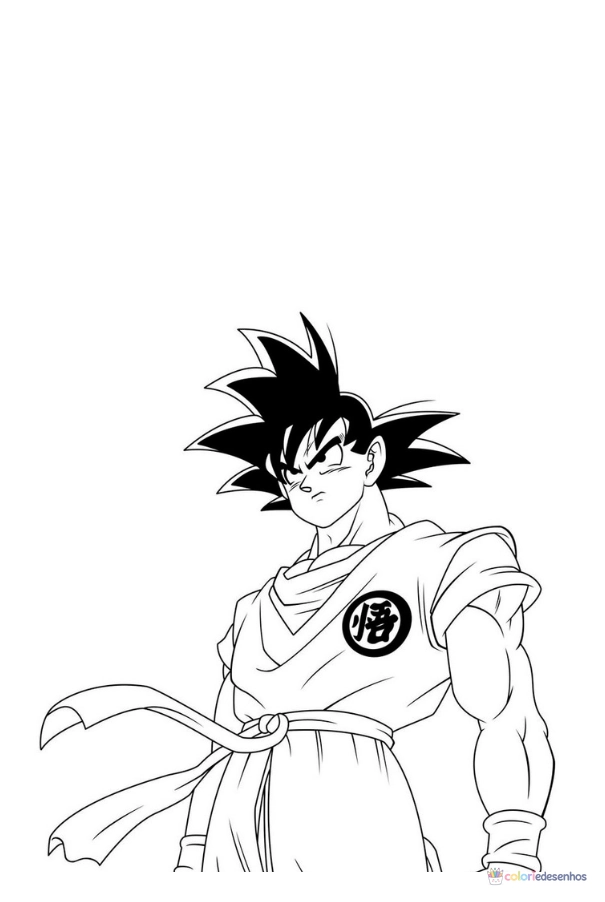 Desenhos do Goku para imprimir e colorir para colorir