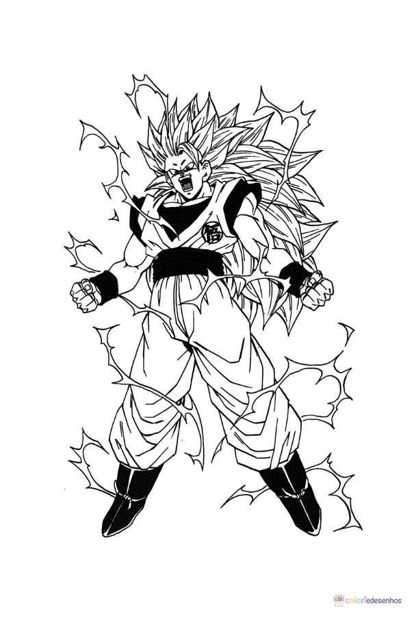 Desenhos do Goku para imprimir e colorir para colorir