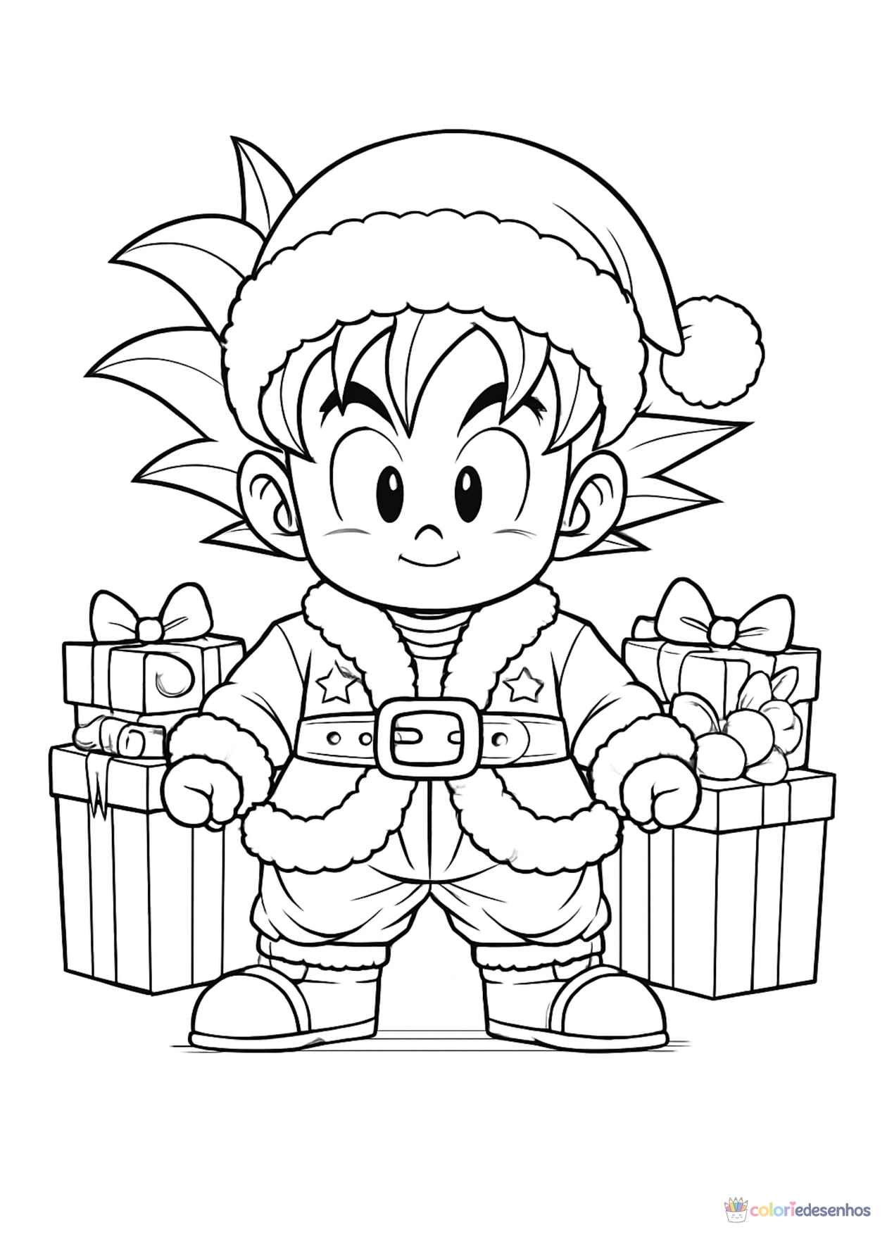 Papai Noel para imprimir e colorir para colorir