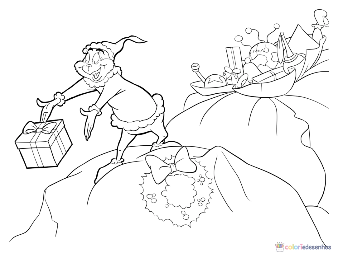 Grinch para colorir