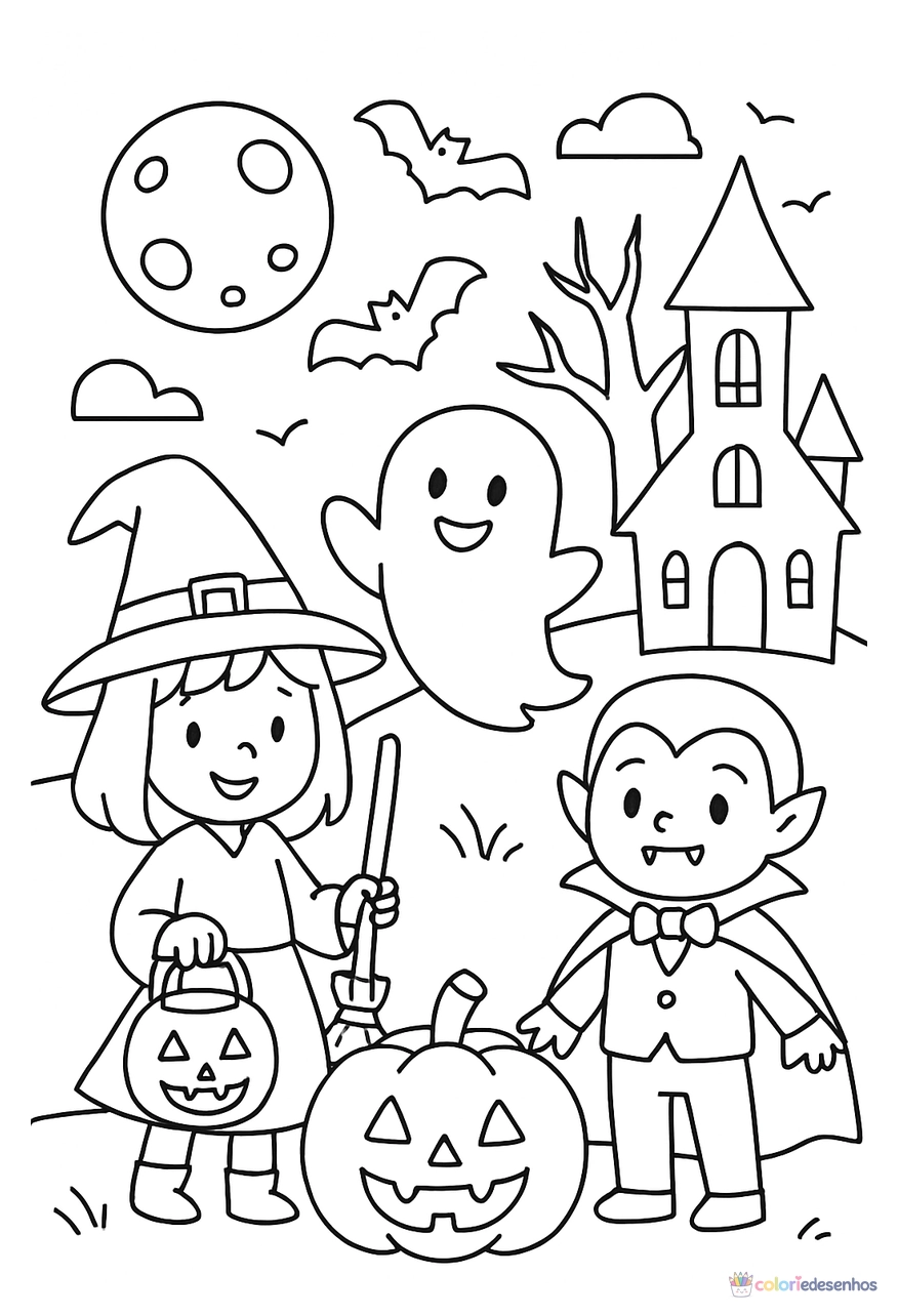 Halloween para colorir