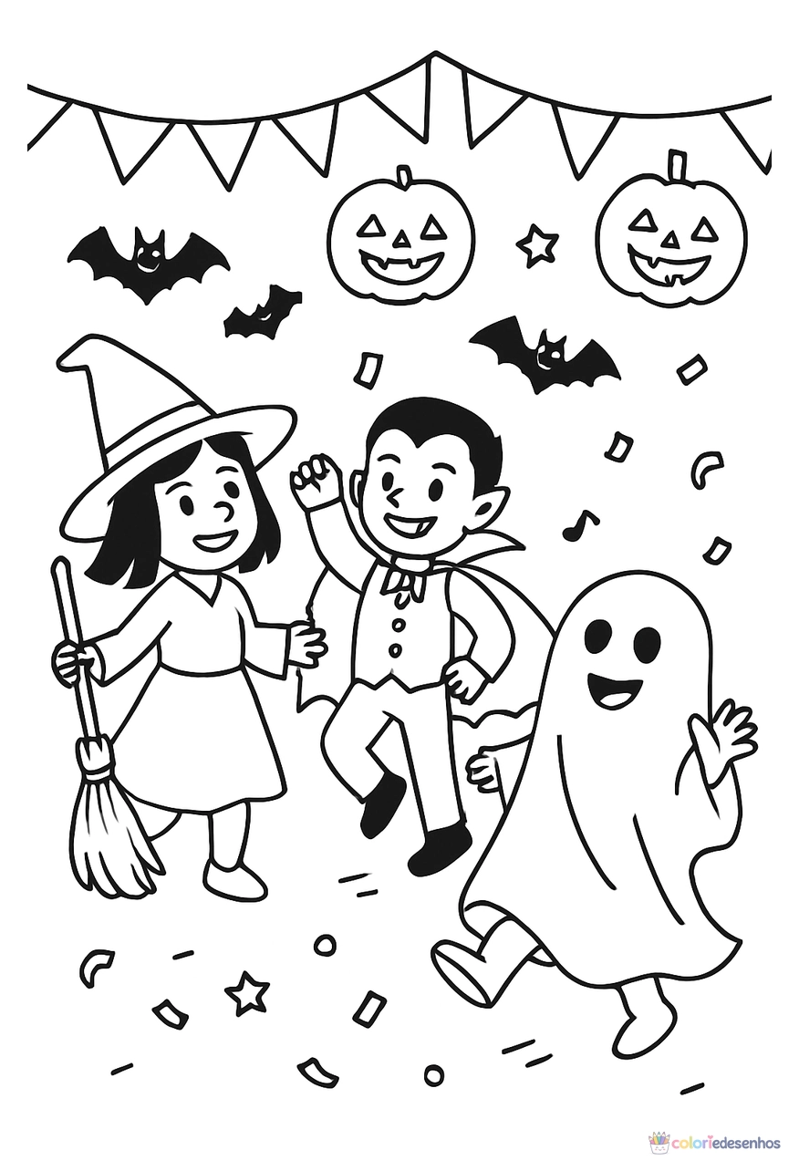 Halloween para colorir