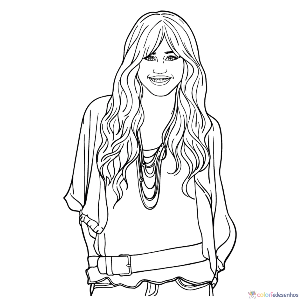 Hannah Montana para colorir