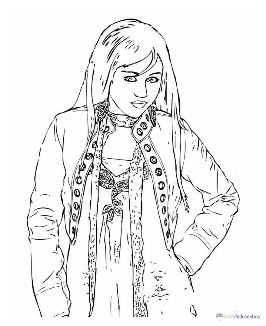 Hannah Montana para colorir