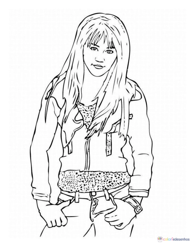 Hannah Montana para colorir