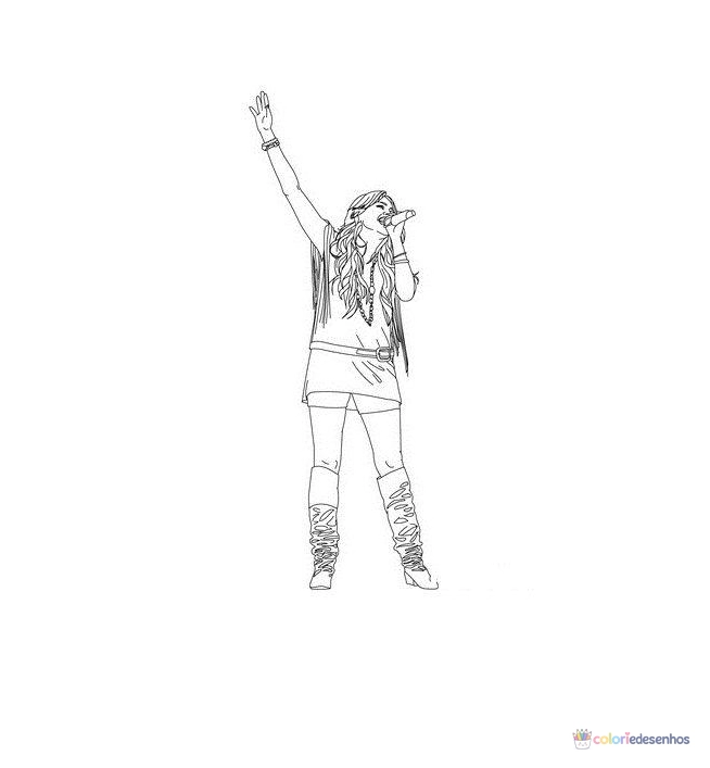 Hannah Montana para colorir