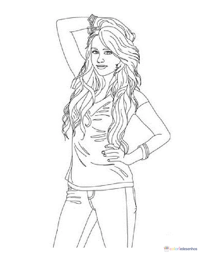 Hannah Montana para colorir