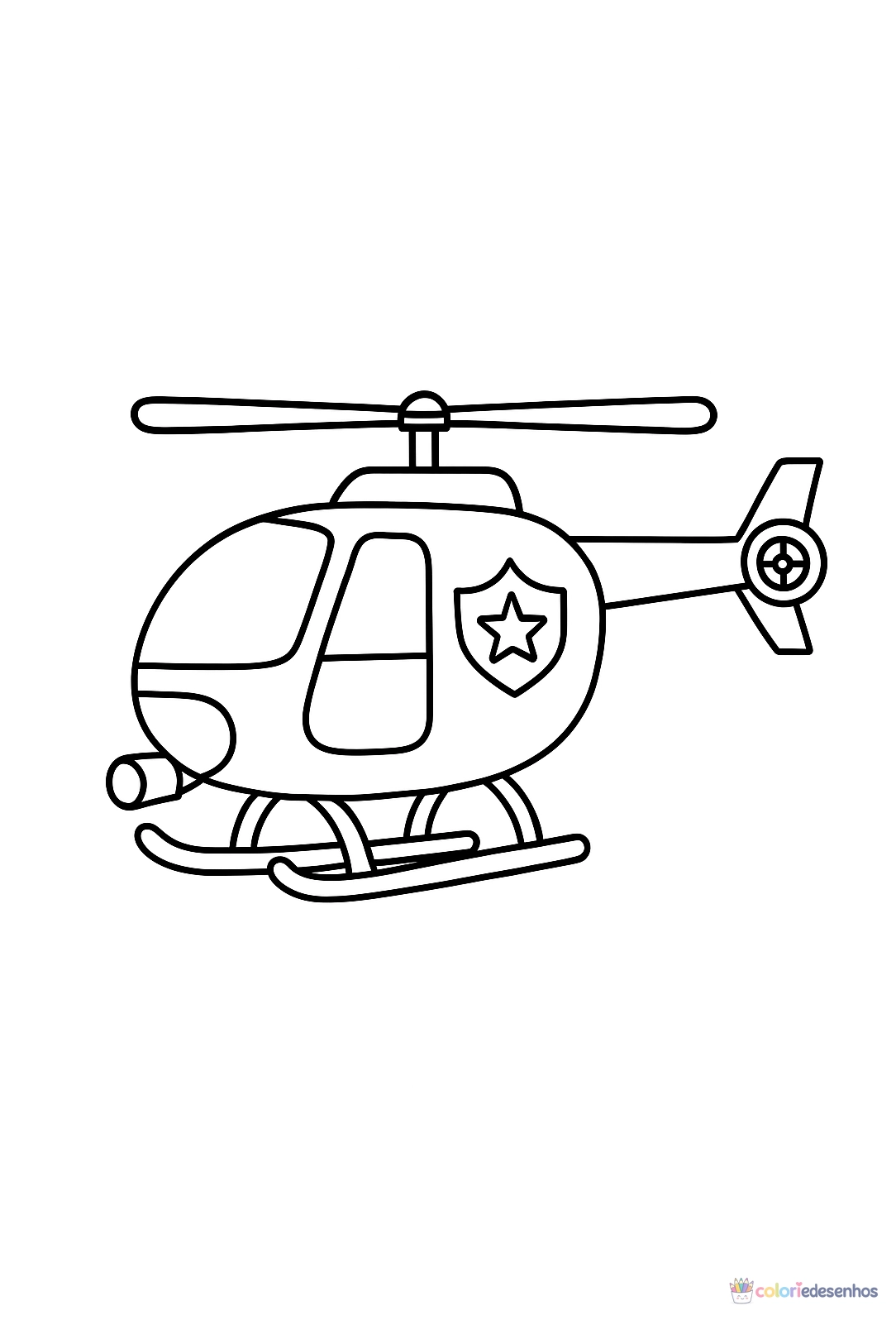 Helicóptero para colorir