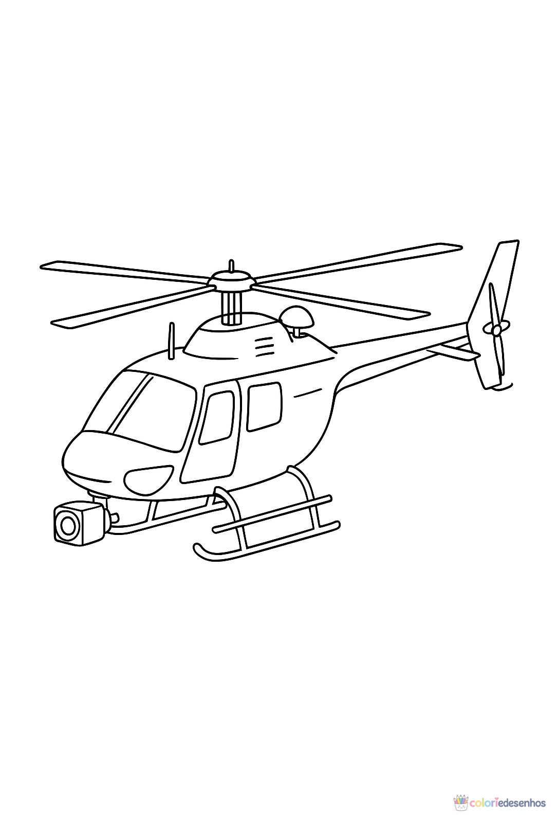 Helicóptero para colorir
