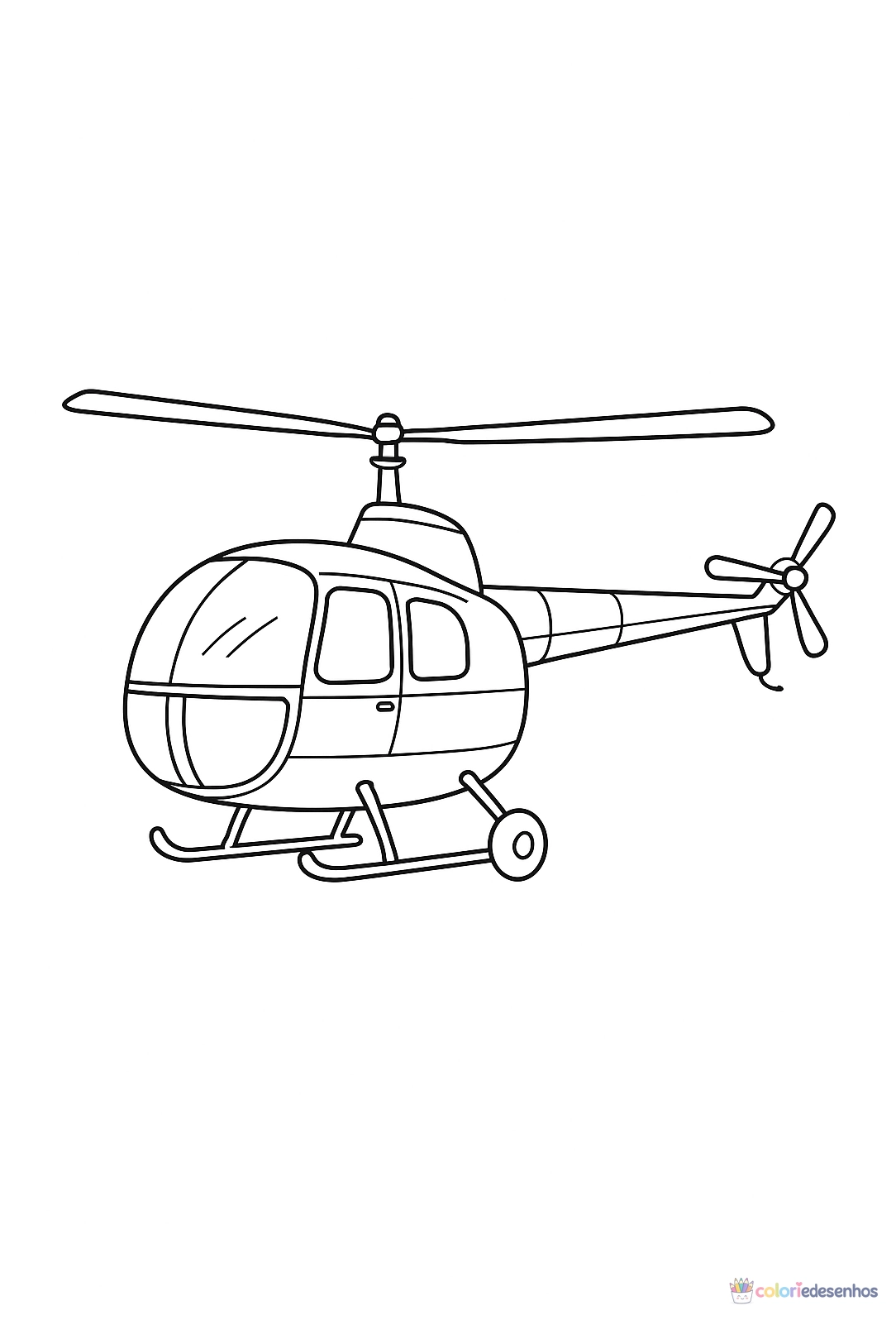 Helicóptero para colorir