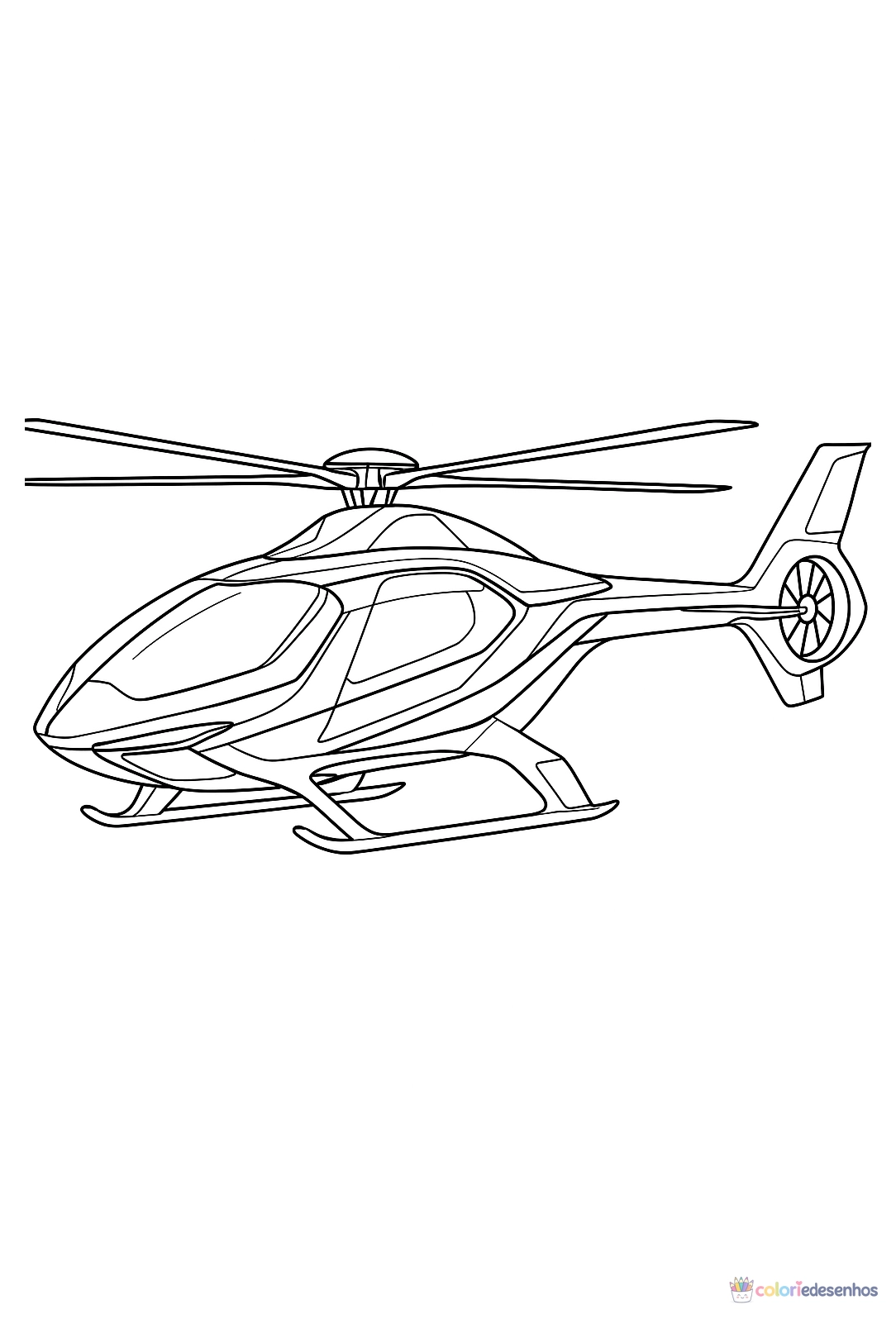 Helicóptero para colorir