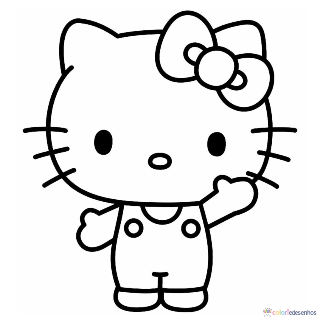Hello Kitty para colorir