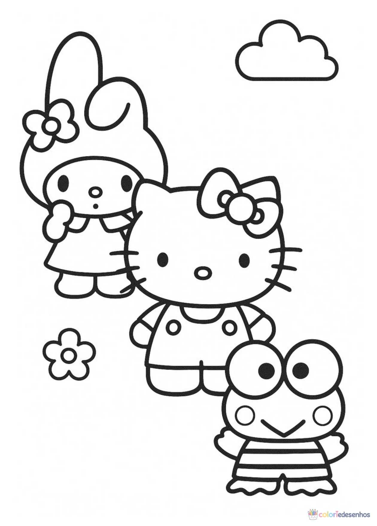 Hello Kitty para imprimir e colorir para colorir