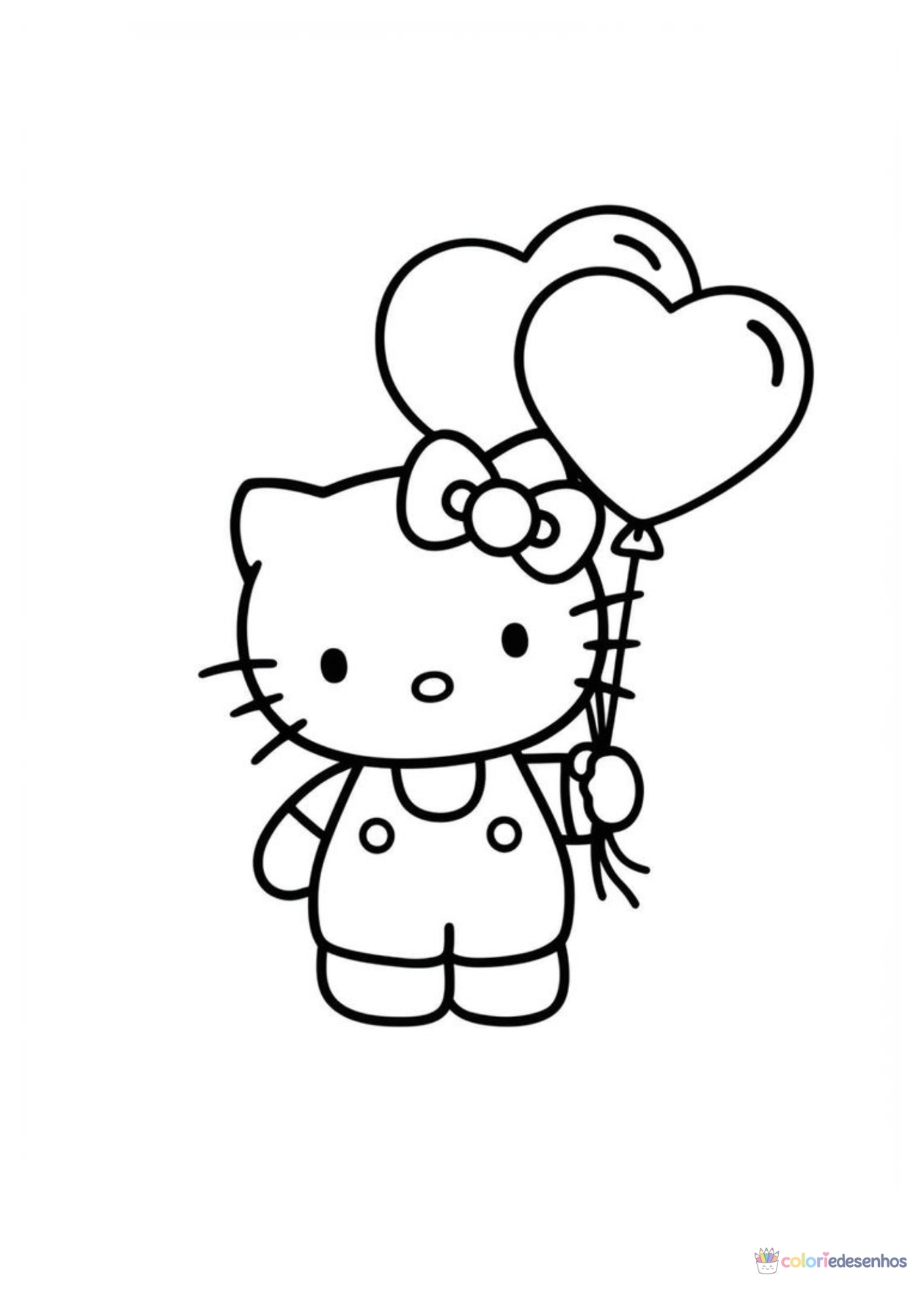 Hello Kitty para imprimir e colorir para colorir