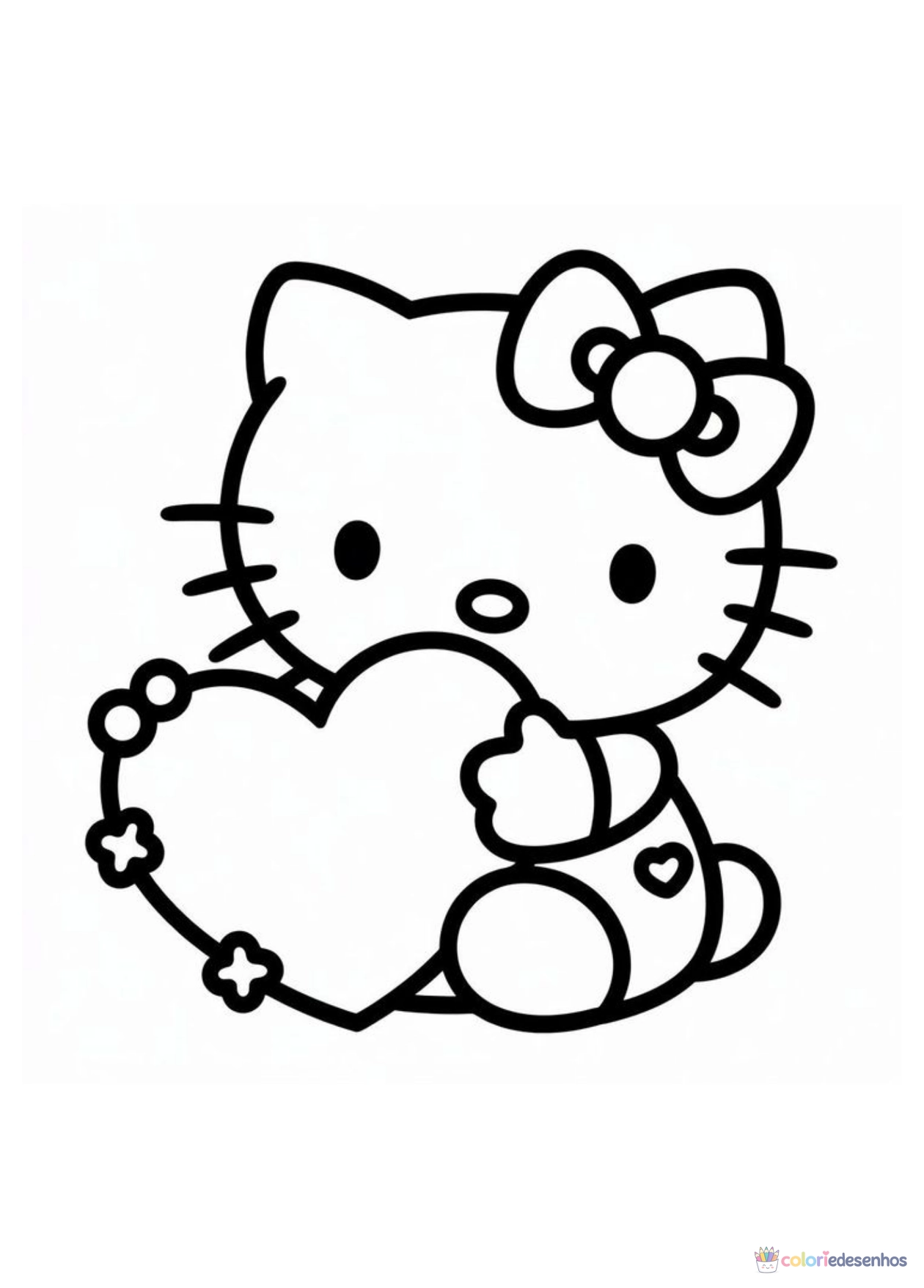 Hello Kitty para imprimir e colorir para colorir