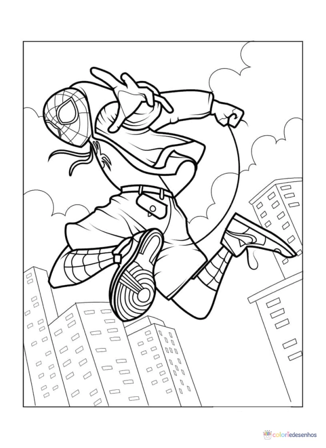 Homem aranha para colorir