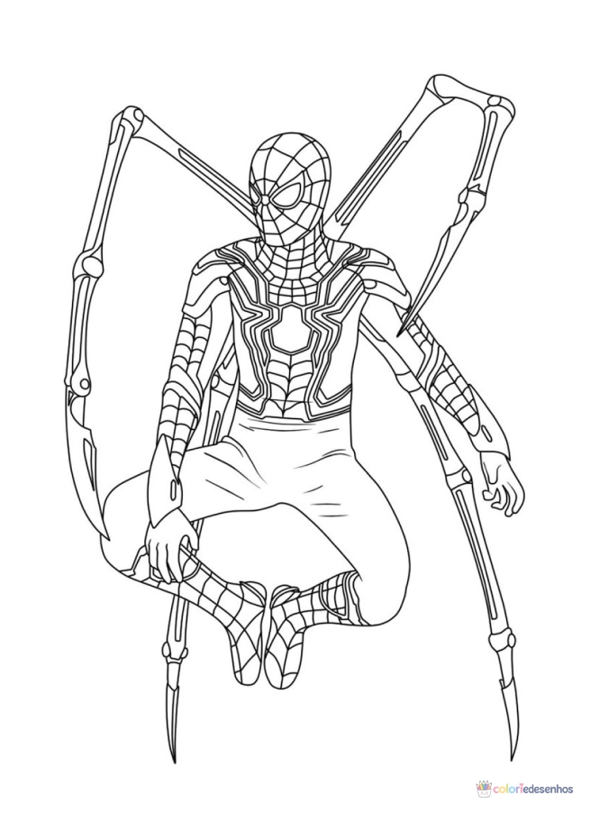 Homem aranha para colorir