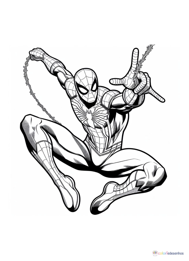 Homem aranha para colorir