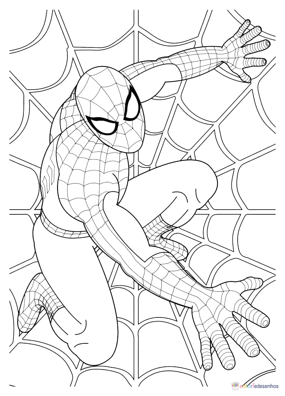 Homem aranha para colorir