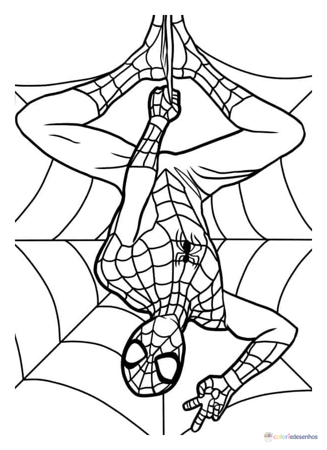 Homem aranha para colorir