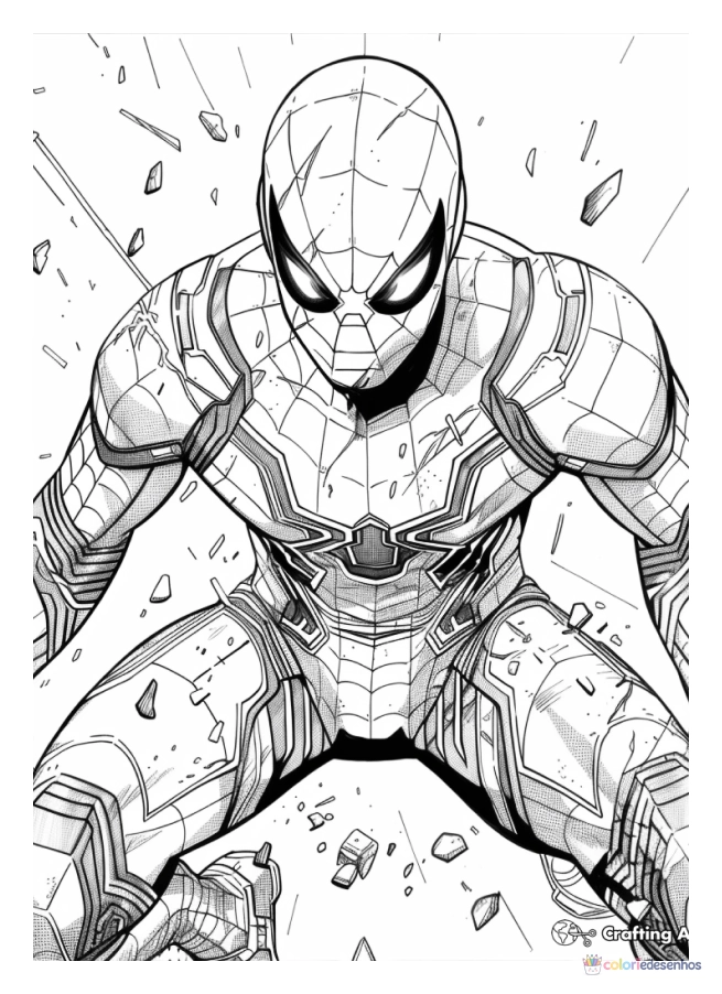 Homem aranha para colorir