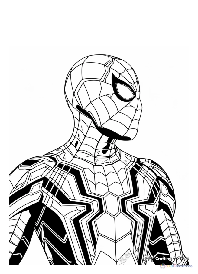 Homem-aranha para colorir