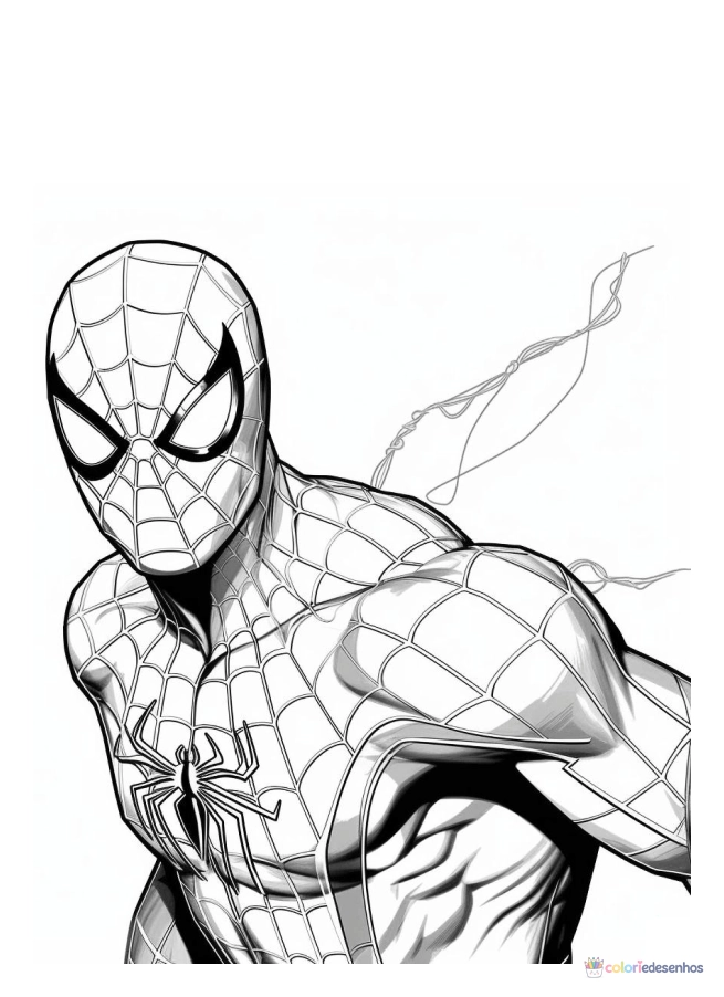 Homem-aranha para colorir