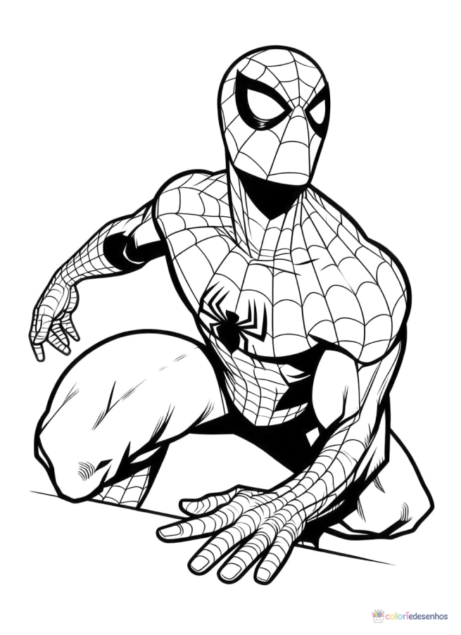 Homem-aranha para colorir