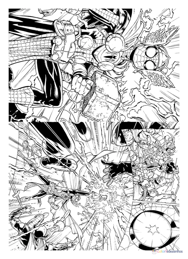 Homem-Aranha para colorir
